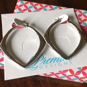Premier Designs Silver Hoop Earrings